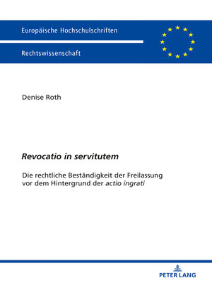cover image of «Revocatio in servitutem»